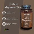 Suplemento de Calcio Magnesio y Zinc en cápsulas
