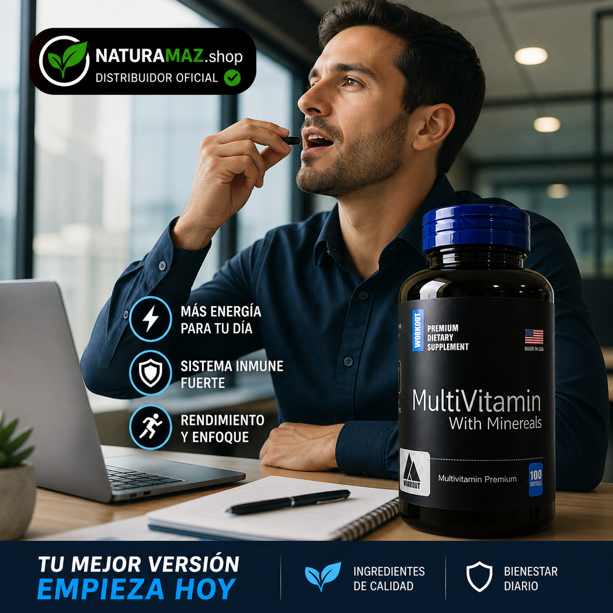 Multivitamínico completo para salud diaria